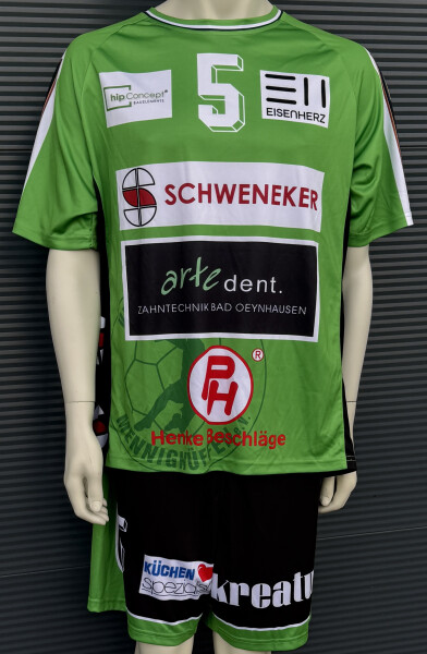 Kinder Fan-Trikot VfL Handball Mennighüffen 2025 Heim Set inklusive Hose-140 (3XS)