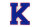 Frottee Buchstabe | Blau, Rot, Weiß | 9,5 cm hoch | Aufnäher Patch K
