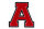 Frottee Buchstabe | Rot, Weiß, Schwarz | 9,5 cm hoch | Aufnäher Patch A