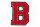 Frottee Buchstabe | Rot, Weiß, Schwarz | 9,5 cm hoch | Aufnäher Patch B
