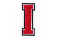 Frottee Buchstabe | Rot, Weiß, Schwarz | 9,5 cm...