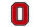 Frottee Buchstabe | Rot, Weiß, Schwarz | 9,5 cm hoch | Aufnäher Patch O