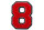 Frottee Aufnäher Zahl 0-9 | Rot, Weiß, Schwarz | 9,5 cm hoch | Varsity Number 8