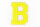 Frottee Aufnäher Buchstabe A-Z | Gelb, Weiß | 9,5 cm hoch | Varsity Letter Patch B