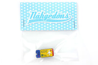 Pin Flugticket | Boarding Pass "Adventure awaits" | Blau Gelb