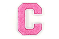 Frottee Buchstaben Aufnäher A-Z | Rosa, Pink,...