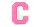 Frottee Buchstaben Aufnäher A-Z | Rosa, Pink, Weiß | 9,5 cm hoch | Varsity Letter C