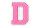 Frottee Buchstaben Aufnäher A-Z | Rosa, Pink, Weiß | 9,5 cm hoch | Varsity Letter D