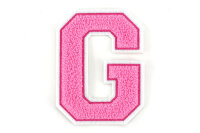 Frottee Buchstaben Aufnäher A-Z | Rosa, Pink,...
