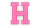 Frottee Buchstaben Aufnäher A-Z | Rosa, Pink, Weiß | 9,5 cm hoch | Varsity Letter H