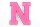 Frottee Buchstaben Aufnäher A-Z | Rosa, Pink, Weiß | 9,5 cm hoch | Varsity Letter N