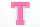 Frottee Buchstaben Aufnäher A-Z | Rosa, Pink, Weiß | 9,5 cm hoch | Varsity Letter T