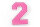 Frottee Aufnäher Zahl 0-9 | Rosa, Pink, Weiß | 9,5 cm hoch | Varsity Number 2