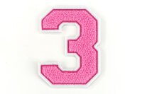 Frottee Aufnäher Zahl 0-9 | Rosa, Pink, Weiß |...