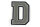 Frottee Buchstabe Aufnäher A-Z | Grau, Weiß, Schwarz | 9,5 cm hoch | Varsity Letter D
