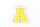 Buchstaben Aufnäher klein 4,2 cm hoch | Gelb, Weiß | A
