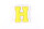 Buchstaben Aufnäher klein 4,2 cm hoch | Gelb, Weiß | H