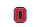 Kleiner Buchstaben Aufnäher 4,2 cm hoch | Rot, Weiß, Schwarz | O