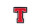 Kleiner Buchstaben Aufnäher 4,2 cm hoch | Rot, Weiß, Schwarz | T
