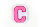 Kleiner Buchstaben Aufnäher 4,2 cm hoch | Frottee Rosa, Pink, Weiß | C