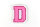 Kleiner Buchstaben Aufnäher 4,2 cm hoch | Frottee Rosa, Pink, Weiß | D