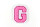 Kleiner Buchstaben Aufnäher 4,2 cm hoch | Frottee Rosa, Pink, Weiß | G