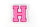 Kleiner Buchstaben Aufnäher 4,2 cm hoch | Frottee Rosa, Pink, Weiß | H