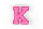 Kleiner Buchstaben Aufnäher 4,2 cm hoch | Frottee Rosa, Pink, Weiß | K