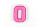 Kleiner Buchstaben Aufnäher 4,2 cm hoch | Frottee Rosa, Pink, Weiß | O