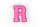 Kleiner Buchstaben Aufnäher 4,2 cm hoch | Frottee Rosa, Pink, Weiß | R