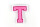 Kleiner Buchstaben Aufnäher 4,2 cm hoch | Frottee Rosa, Pink, Weiß | T